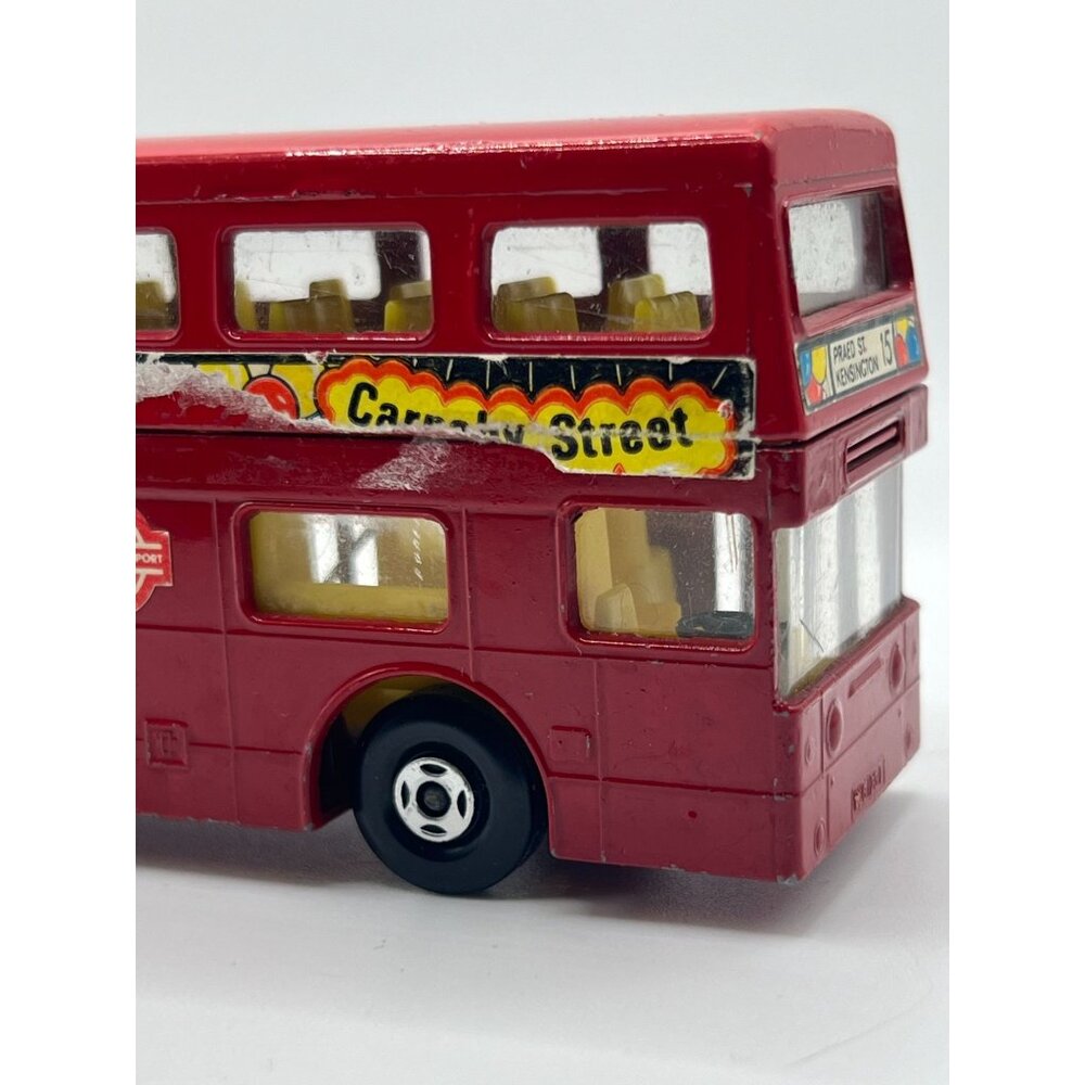 70s Matchbox Red Double Decker Bus Metal Toy Model The Londoner Swinging Carnaby - Picture 10 of 15